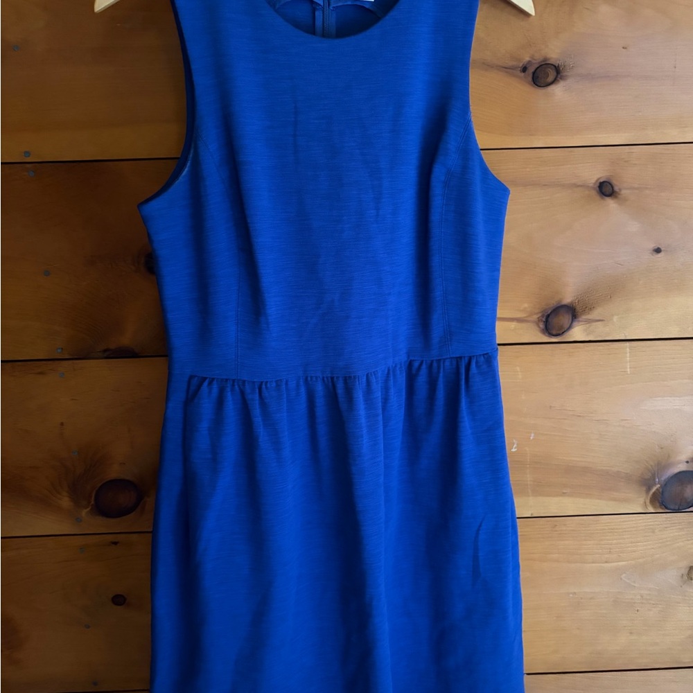 J. Crew Sleeveless Midi Dress in Cobalt Blue